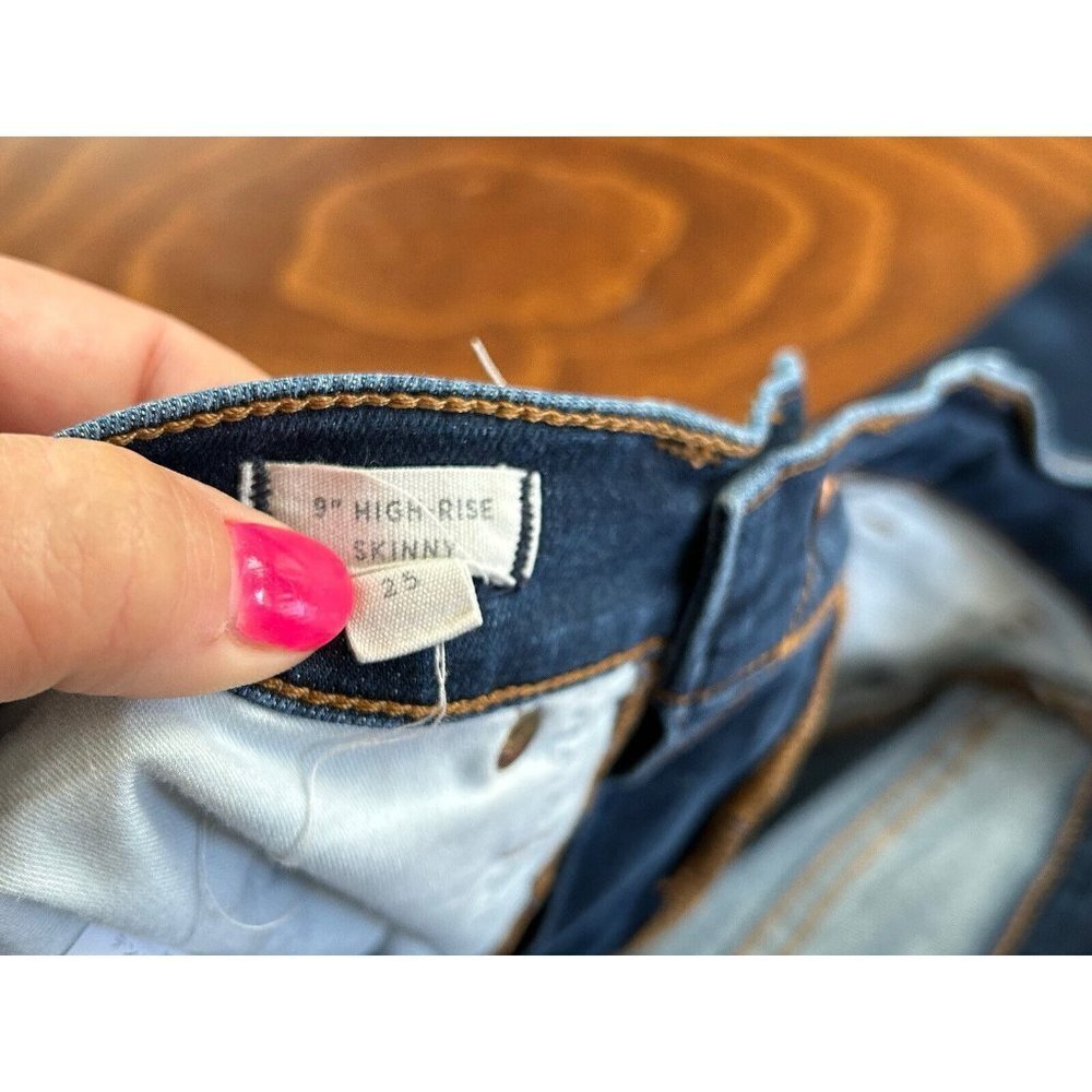 Madewell 9” High Rise Skinny Medium wash jeans 25 Womens DEFECT - Picture 6 of 10